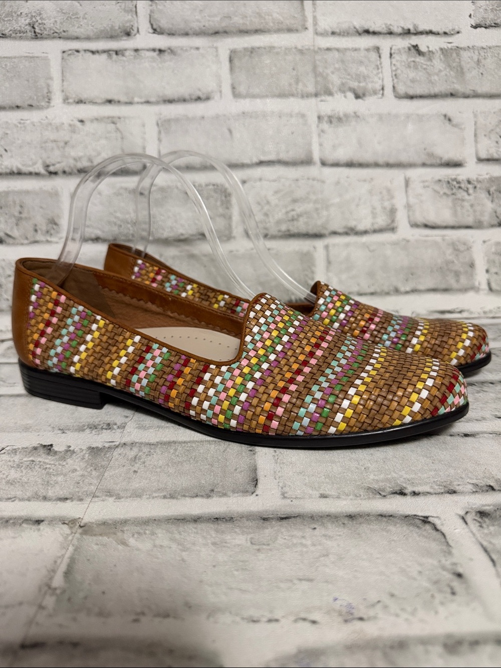 Trotters Woven Multicolor Leather Slip-On Loafers - Women 10.5